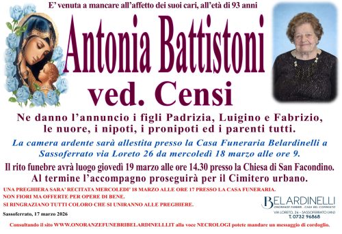 lutto BATTISTONI