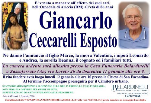 lutto CECCARELLI ESPOSTO