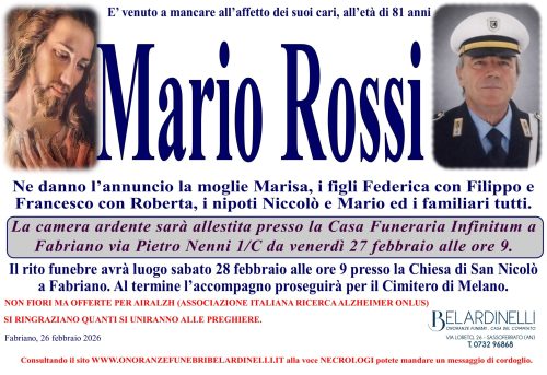 lutto MARIO