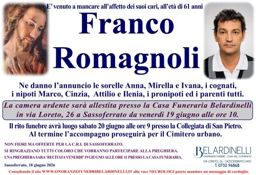 lutto ROMAGNOLI
