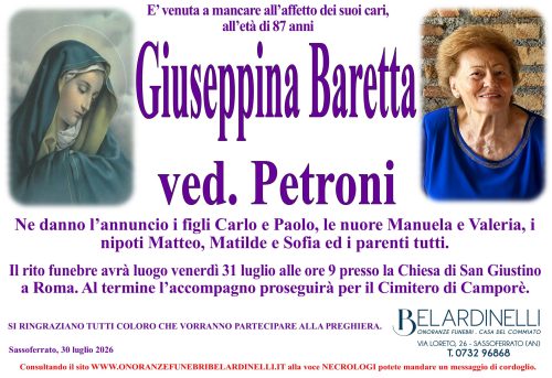 lutto baretta