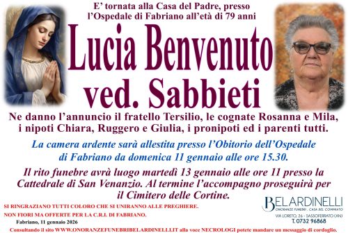 lutto benvenuto